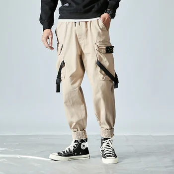 

New Men's Cargo Pants Multi-Pocket Fashion Casual Pants Joggers Print Streetwear Military Tactical Pants Loose Pantolon