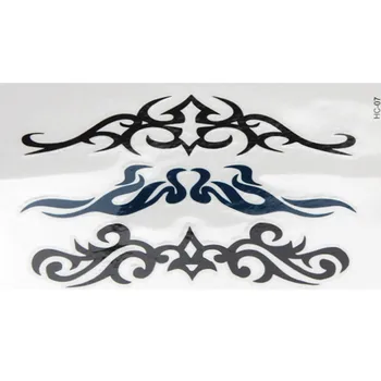 

1pcs Temporary Tattoo Fashion Sexy Chest Waterproof Black Lotus Totem Female Body Tattoo, Water Transfer Body Decorative Sticker