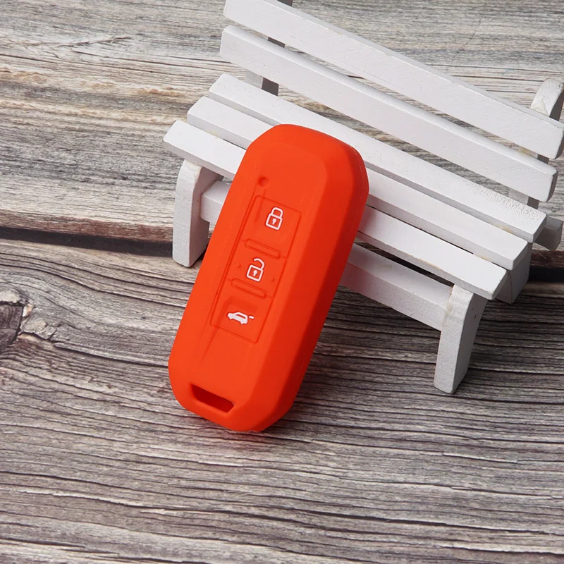 Чехол для ключа автомобиля для MG MG3 MG5 MG6 MG7 GT GS smart remote keyless силиконовая Резина Защитная крышка для кожи набор держатель аксессуар - Название цвета: Красный