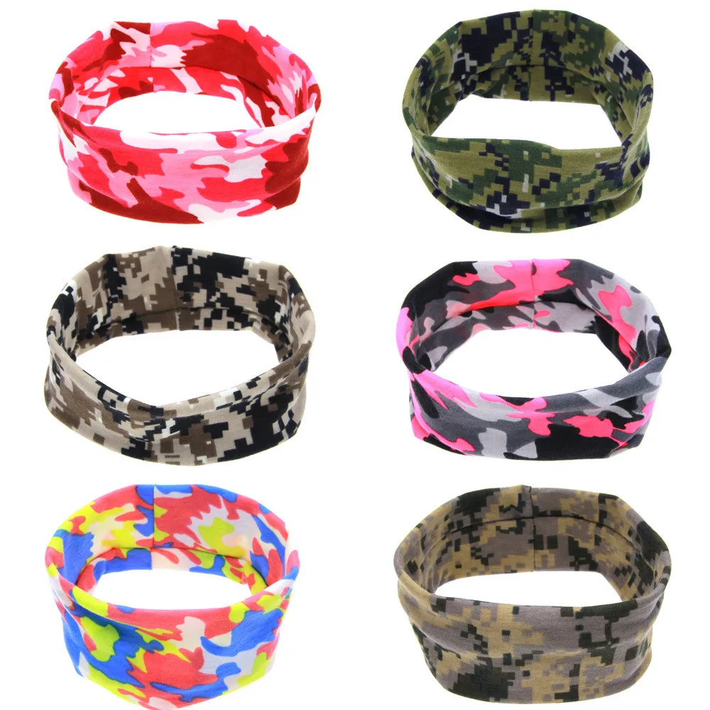 

Furling Girl 1PC Children Multicolor Camouflage Bandanas Headband Cute Kids Bunny Ears Elastic Headband Headwrap Hair Bands