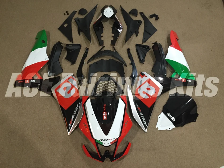 Полный комплект обтекателя мотоцикла подходит для Aprilia RSV4 1000 2010 2011 2012 2013 АБС-пластик красного и зеленого цвета