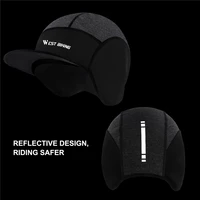 Winter Cycling Caps Reflective Ear Protection Men's Bicycle Snowboard Ski Warmer Caps Riding Running Windproof MTB Bike Hats 53G 2