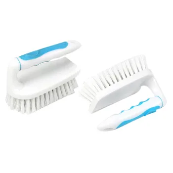 

2-Iron-Type Cleaning Brush, Floor Carpet Brush, Brush Cleaning Items, Comfortable Grip, Flexible Bristles and Durable