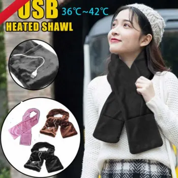 

Hot Sale 2019 Unisex USB Heating Scarf Heated Neck Winter Outdoor Leisure Sports Multifunctional Solid Color Shawl Wrap