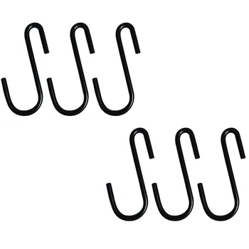 

30 Packs of Heavy S-Hook Black S-Shaped Hooks Pots and Pans Hanging on a Rack