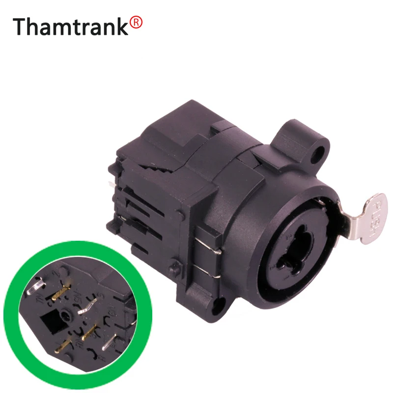 1 шт. 6 контактный прямой разъем XLR двойные функции 3 гнездовой Панельное крепление