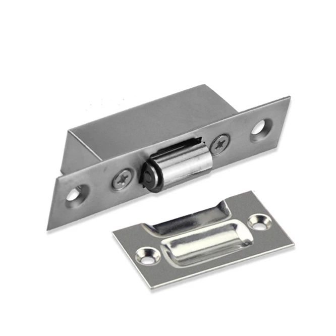 Hidden Stainless Steel Door Latches Cupboard Cabinet Roller Latch Lock Wooden Door Stops Home Furniture Hardware door latch door lock