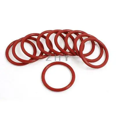

10 Pcs Flexible Rubber O Ring Seal Washer Replacement Red 27mm x 2.5mm