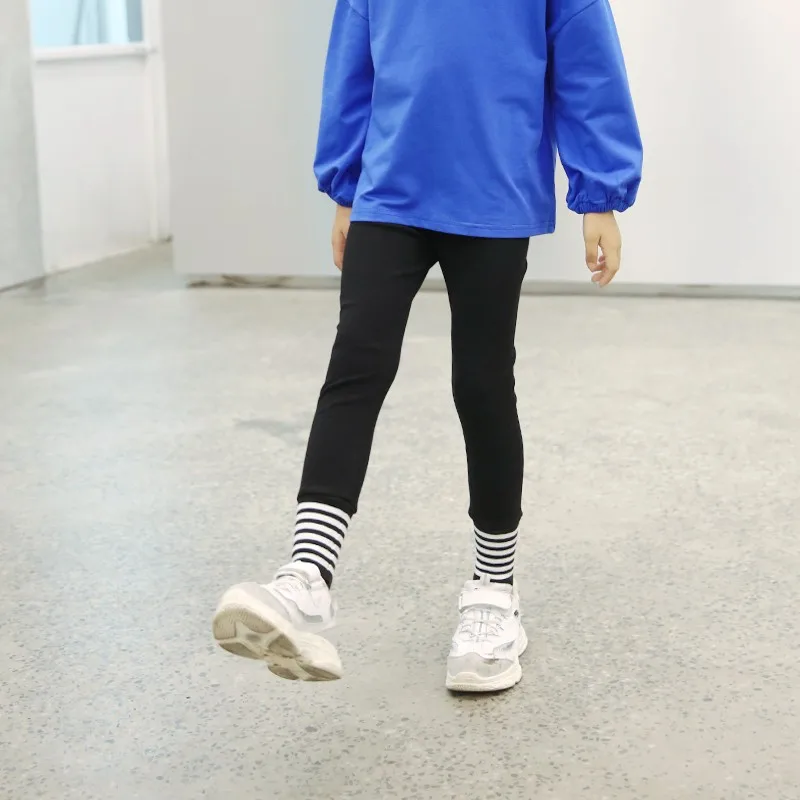 

El Monte GIRL'S Leggings Spring And Autumn 2019 New Style Big Boy Stripes Versatile Outer Wear Pants
