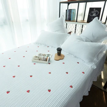 

Bedspread and Pillowcase Coverlet Set 3 Piece Korea Style Quilt for Summer Cartoon Pattern Comforter Beddding Cover Set Queen