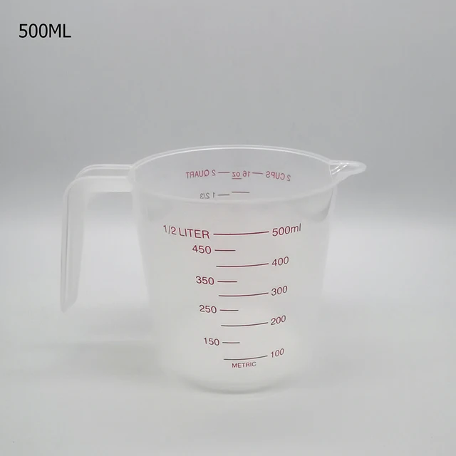 250/500/600/1000ML Plastic Transparent Measuring Cup Jug Pour Spout Surface Kitchen Tool Graduated Measuring Cup Baking Supplies 6