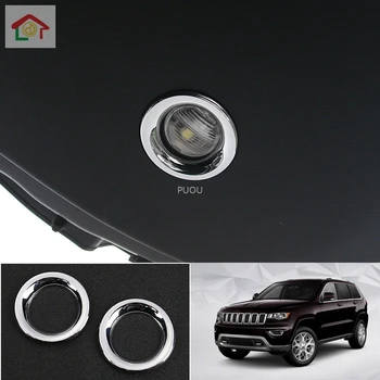 

2010-2018 For Jeep Grand Cherokee Interior Rear Door Reading Light Cover Trim 2pcs ABS Chrome Car Styling Accessories 2Pcs/set