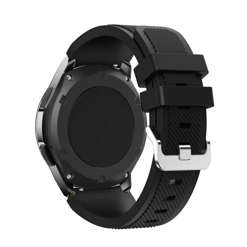 Gear S3 ремешок для samsung Galaxy watch 46 мм 42 мм S3 Frontier/Классический 22 мм ремешок для часов Силиконовый браслет huawei watch gt ремешок - Цвет ремешка: Black