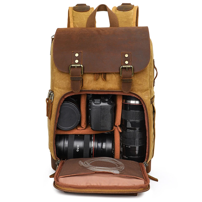 Mochila para Câmera Bolsa de Lona Impermeável para Fotografia Resistente ao Desgaste Organizadora para Câmera Dslr Mais Nova - Image 2