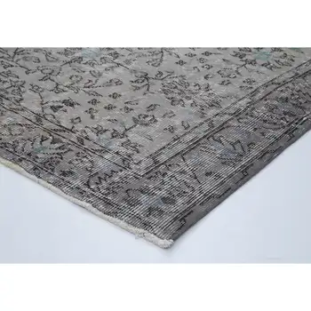 

113x203 Cm Grey Handmade Overdyed Rug-4x7 Ft