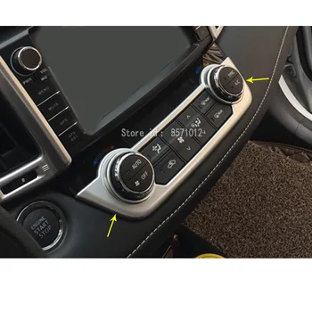 

Car Body ABS Chrome Interior Air Condition Button Control Outlet Stwich Button Trim Frame Lamp For Toyota RAV4 2016 2017 2018