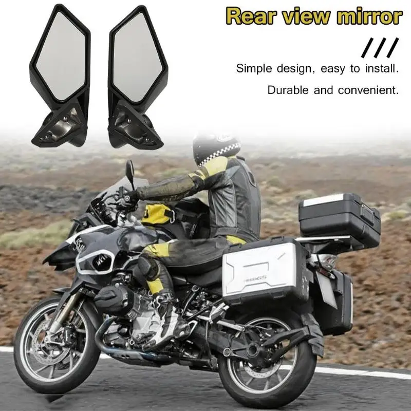 

1 Pair Universal Motorcycle UTV Rearview Mirror Plastic+Glass Handle Bar End Side Rear View Mirrors for Can Am Maverick X3 17-18