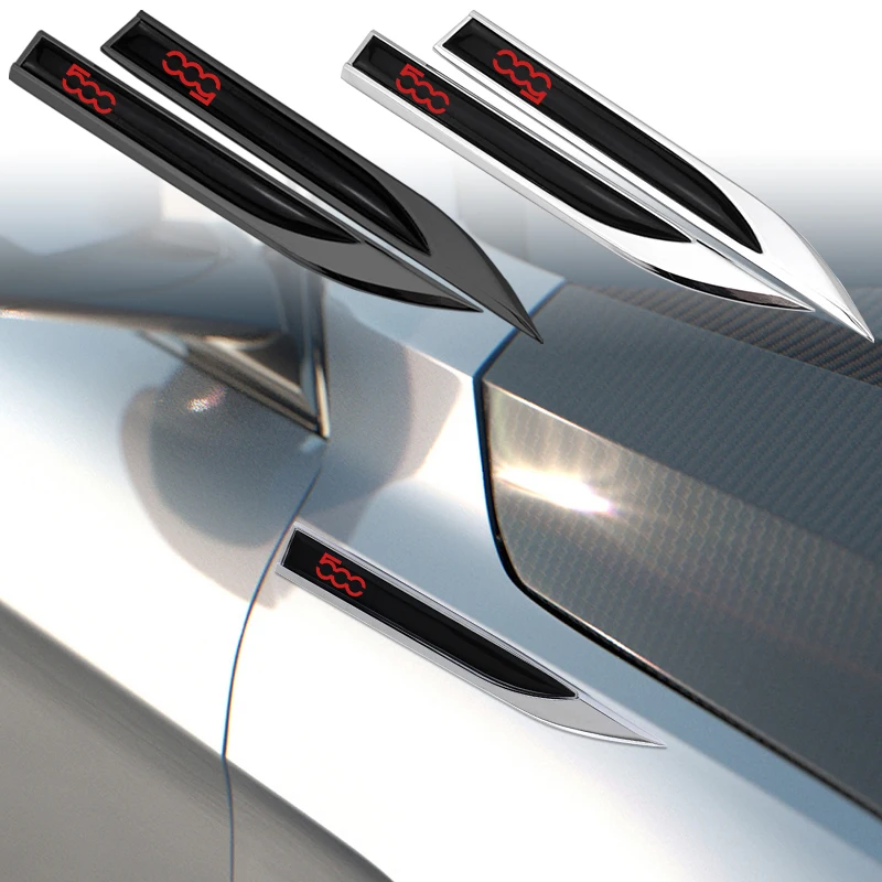Coppia Adesivi Per Coltelli Parafango Laterali Auto Emblema Badge Decalcomanie Trim Styling Per Fiat Abarth 500