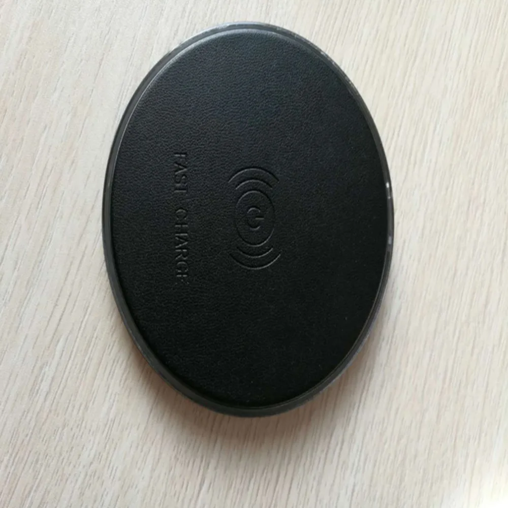 Черное круглое универсальное Мобильное Беспроводное зарядное утройство для телефона портативное беспроводное быстрое зарядное устройство микро Беспроводное зарядное устройство с USB 1200 mah