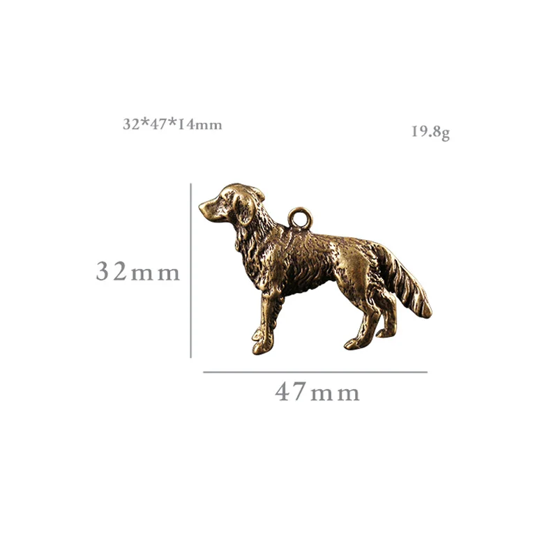 brass dog pendants for keychain (3)