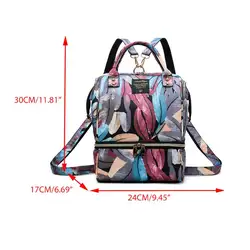 Модная сумка для мамы многофункциональная Большая вместительная Материнская и детский рюкзак водонепроницаемая сумка для подгузников E65D