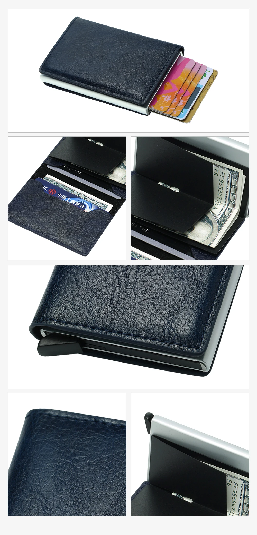 Tanie BISI GORO Anti-Theft Rfid blokowanie inteligentny portfel mężczyźni Vintage skórzany portfel z sklep