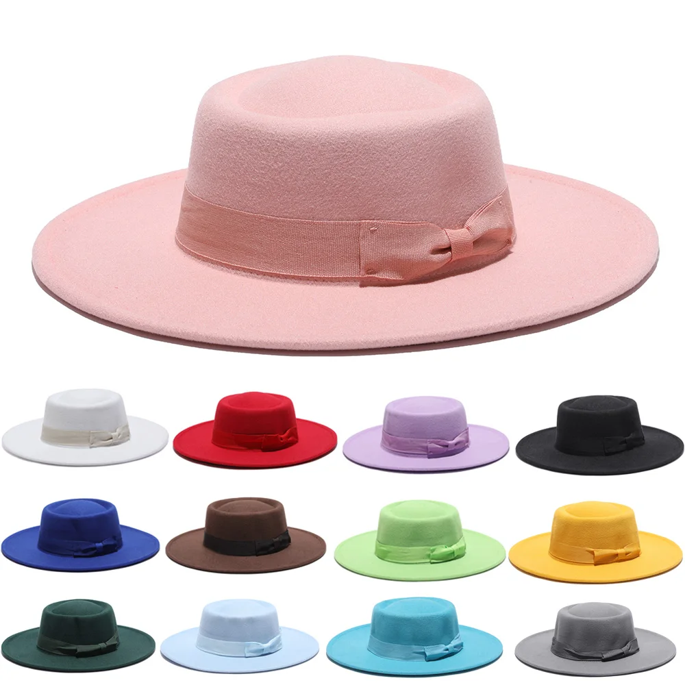 Women Fedora Hat Winter Fedora Hats For Women Fashion Wool Felt