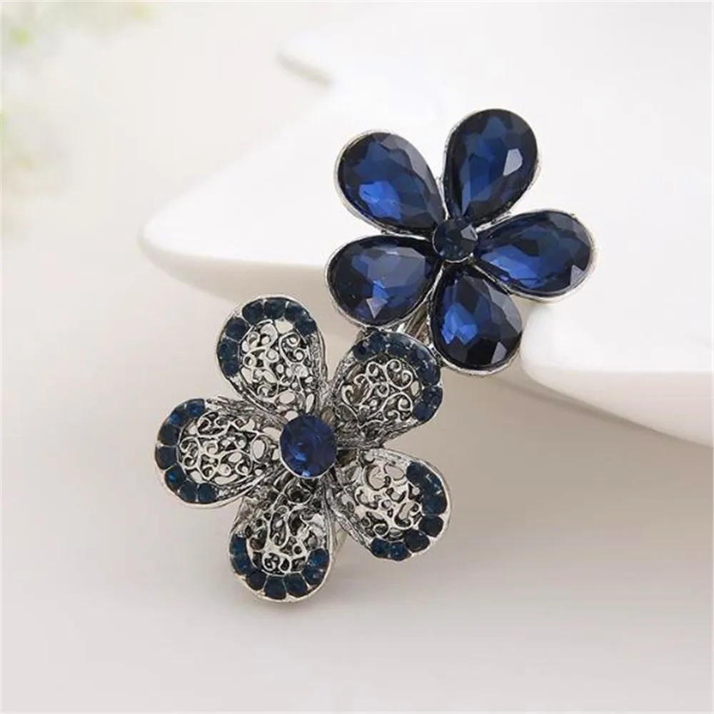 1pc Hollow5 1 пара, стразы, Бабочка, заколка для волос, заколка для девочек, квадратные заколки для волос, женские металлические заколки в виде кленового листа, аксессуары для волос, Прямая поставка - Цвет: 1pc Hollow5