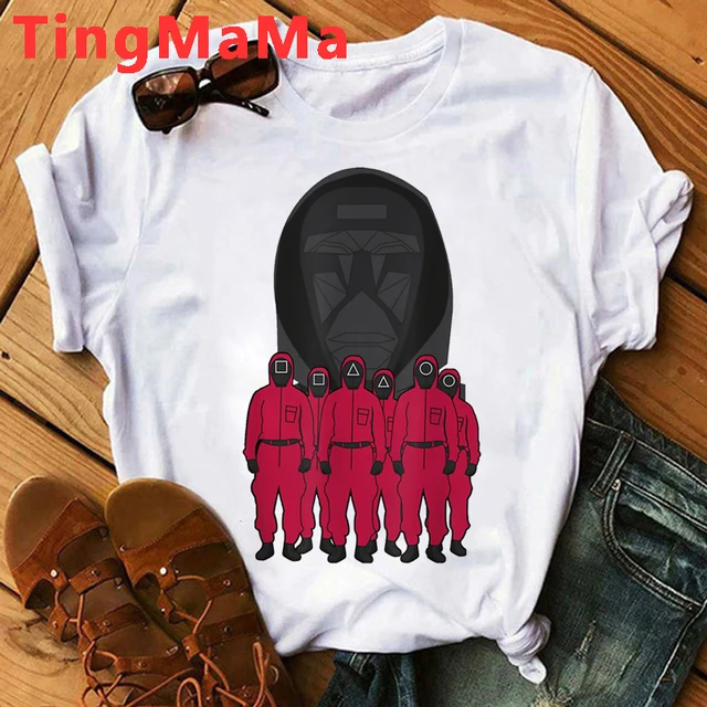 Korean TV Squid Game T Shirt Men Kawaii Cartoon Summer Tops 456 Graphic Tees Unisex Harajuku Fashion Korean Style T-shirt Male 69275