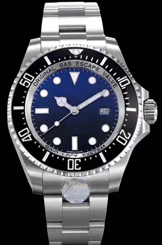 

Men Black D-Blue Ceramic Bezel Sapphire Cystal Stainless Steel With Glide Lock Clasp Automatic Mechanical Luminous Watches 44mm