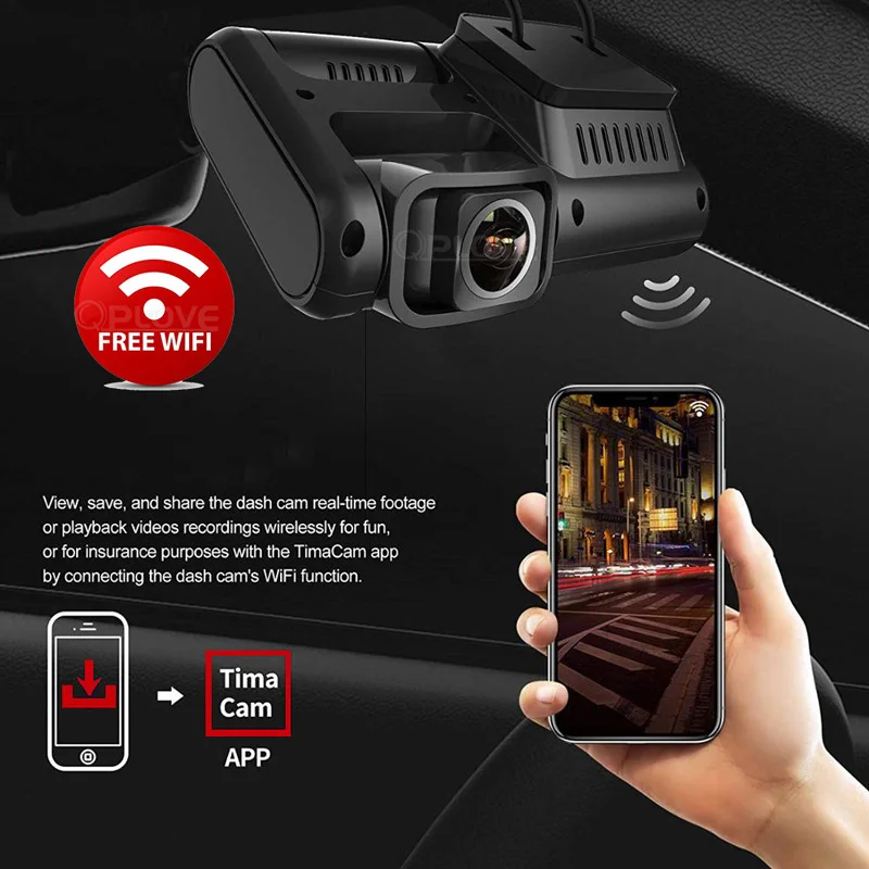 Автомобильный видеорегистратор QPLOVE 4K HD 2160P GPS двойная камера с датчиком движения