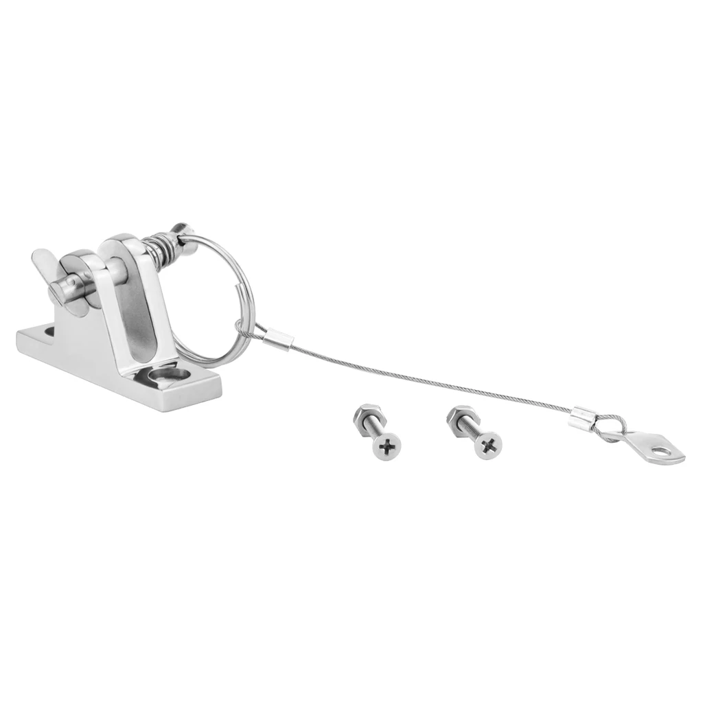 Boat Bimini Top Deck Hinge & Lanyard Quick Release Pin - 316 StainlessSteel