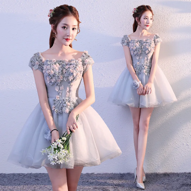 

Vestidos Quinceanera Dresses 2020 New Gryffon Off The Shoulder Short Party Prom Sweet Floral Print Ball Gown Plus Size