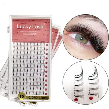 

0.07D wide fans eyelash extension,premade fans 3D-10D volumesoft eye lash extension, Russian volume false mink individual