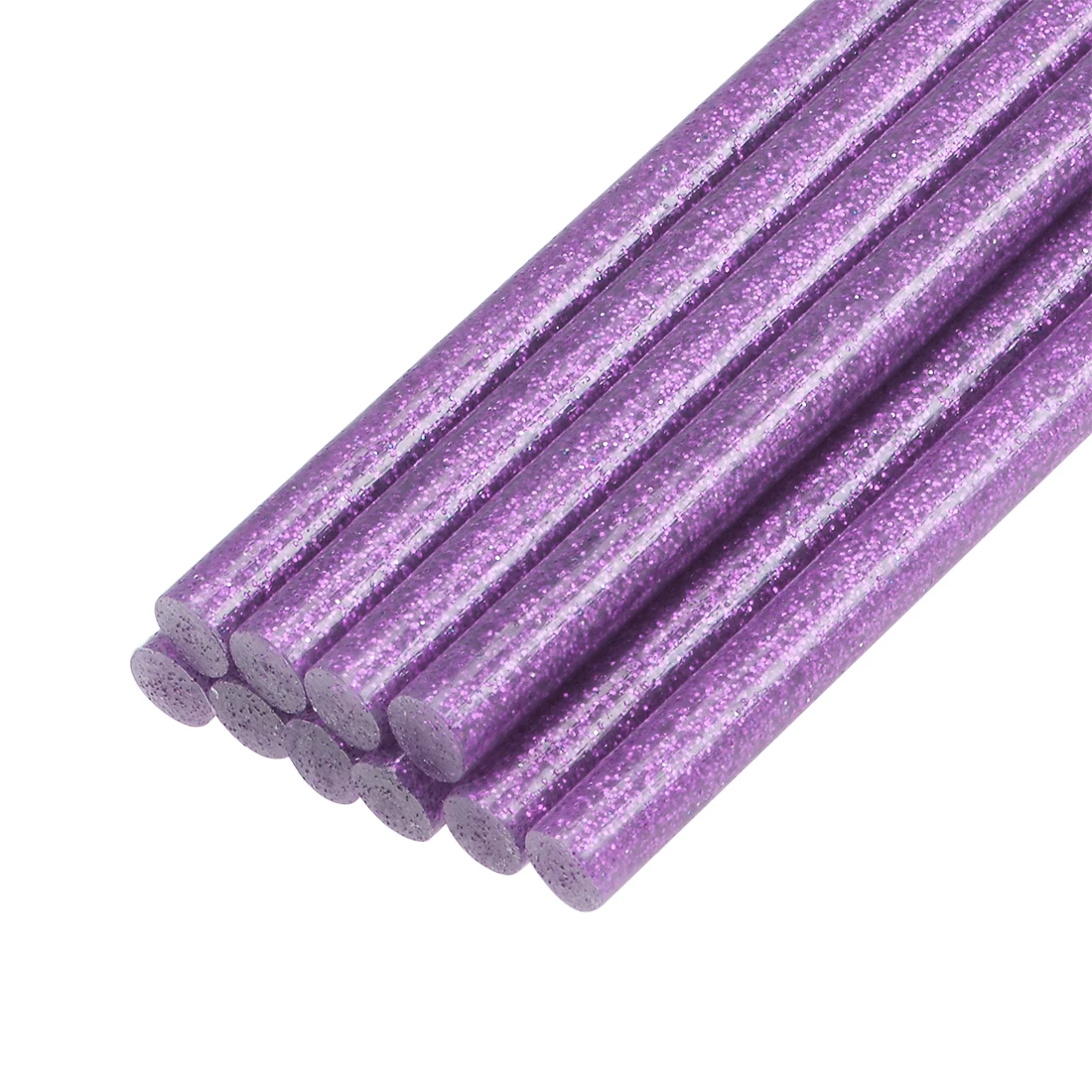 

uxcell Mini Hot Glue Sticks for Glue Gun 0.27-inch x 4-inch Light Purple Glitter 10pcs