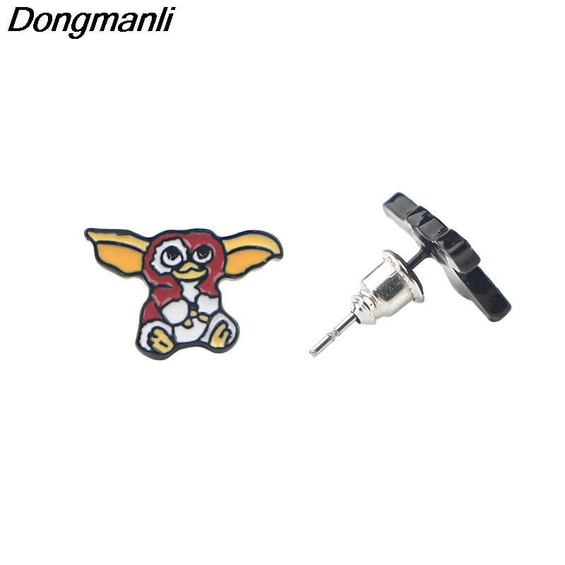P4207 Dongmanli Cute Gremlins Studs Earrings For Womens Enamel Earrings Party Jewelry Gifts Girls