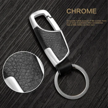 

Car Key Chain Keychain Steel Leather Car Metal Explosion Keychain Creative Waist Gift Key Ring Car Keychain Car Accessories