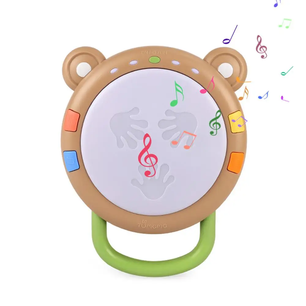 3 в 1, динамичный голос, Детский Музыкальный барабан, музыкальный инструмент, игрушки для детей, раннее образование, ручные барабаны, лабиринт, поворотный стол, электрическая игрушка - Цвет: Musical Hand Drum