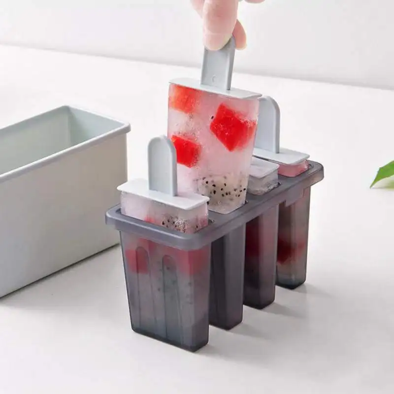 Горячая дома легко Pops плесень многоразовые DIY Форма для изготовления мороженого с лотком и палками дешево