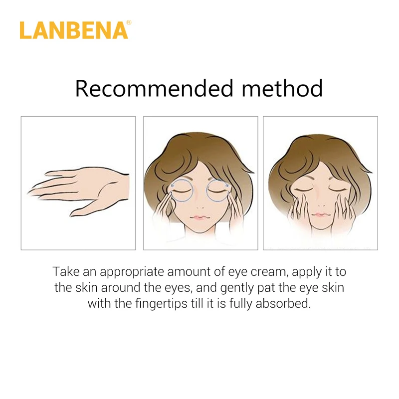 LANBENA VC Eye Cream Brightening Fading Dark Circles Bags Eye Lines Anti Wrinkle Anti Aging Firming 3