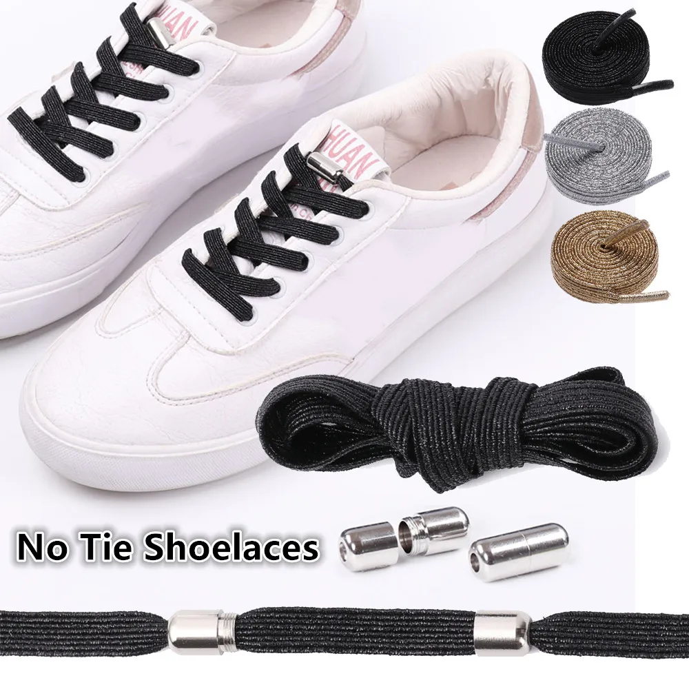 

Lazy Shoe Laces Shoelaces Elastic No Tie Trainers Shoes Glitter Laces Strings Bling Flat Sneakers Strap For Adult&Kids Wholesale