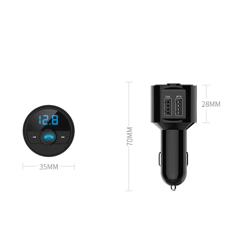 BT28 беспроводной автомобильный Bluetooth 3.6A MP3 передатчик автомобильный музыкальный плеер Громкая связь вызов с ЖК-дисплеем двойной USB Автомобильное зарядное устройство