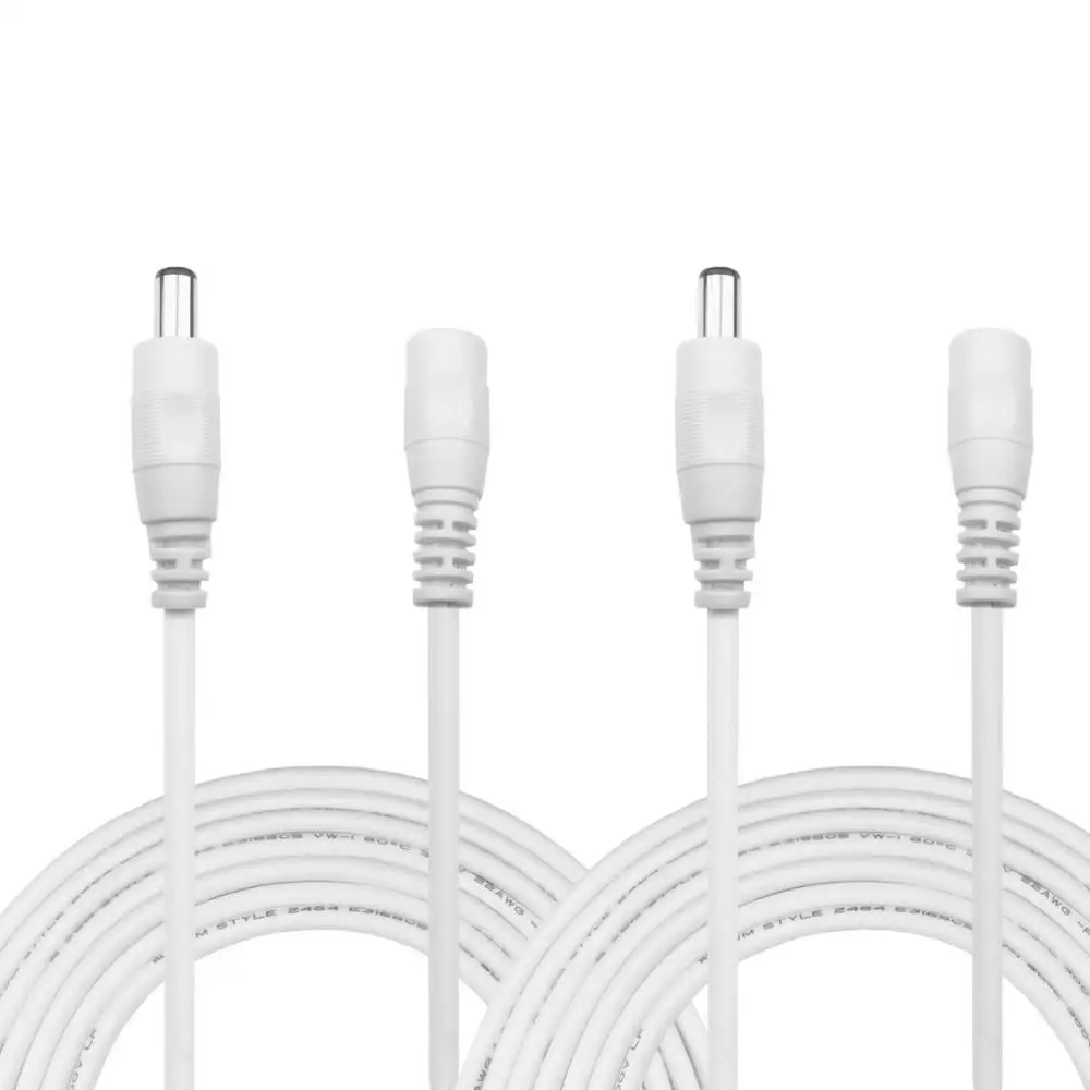2X 3m/9.8ft DC Power Adaptor Extension Cable,5.5mm x 2.1mm DC Extension