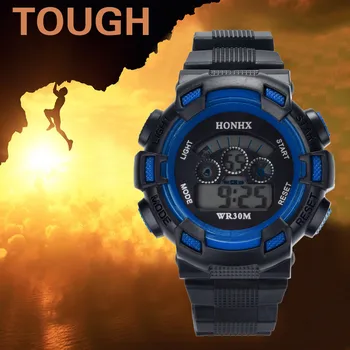 

New Led Sports Fashion Waterproof Children Boys Digital LED Sports Watch Kids Alarm Date Watch Gift часы для занятий спортом