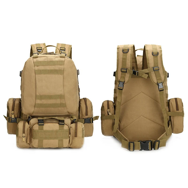 55L Molle военный рюкзак армейское полевое, для выживания камуфляжная дорожная Сумка многофункциональная с двойным плечом большая емкость ACU