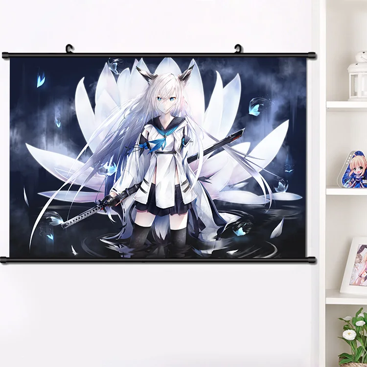 Arte da parede pintura em tela jogos anime azur lane kawakaze cartazes e  cópias decoração do