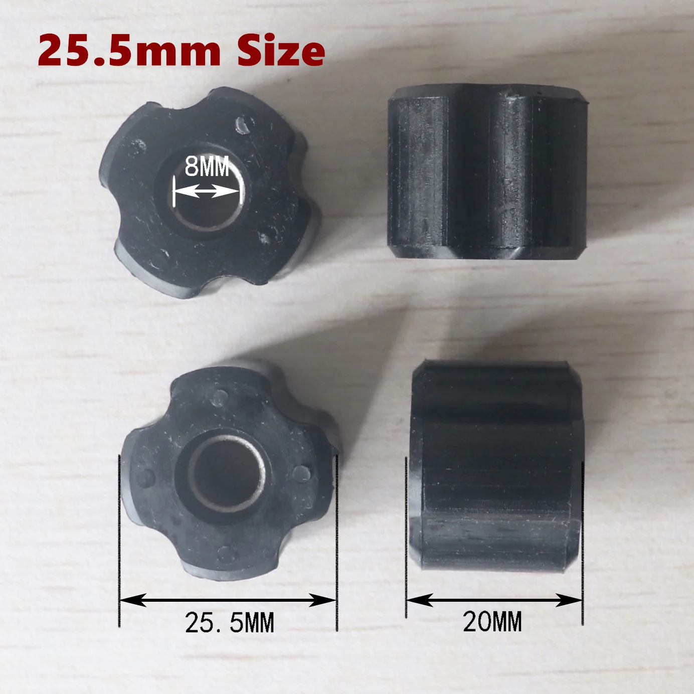 Grass trimmer 10 pcs Brush Cutter Shaft Oil Bearing Bushing -- Outer Dia 23.5mm/24.5mm/25.5mm Inner Dia:8mm for Brush Cutter 26mm / 28mm tube