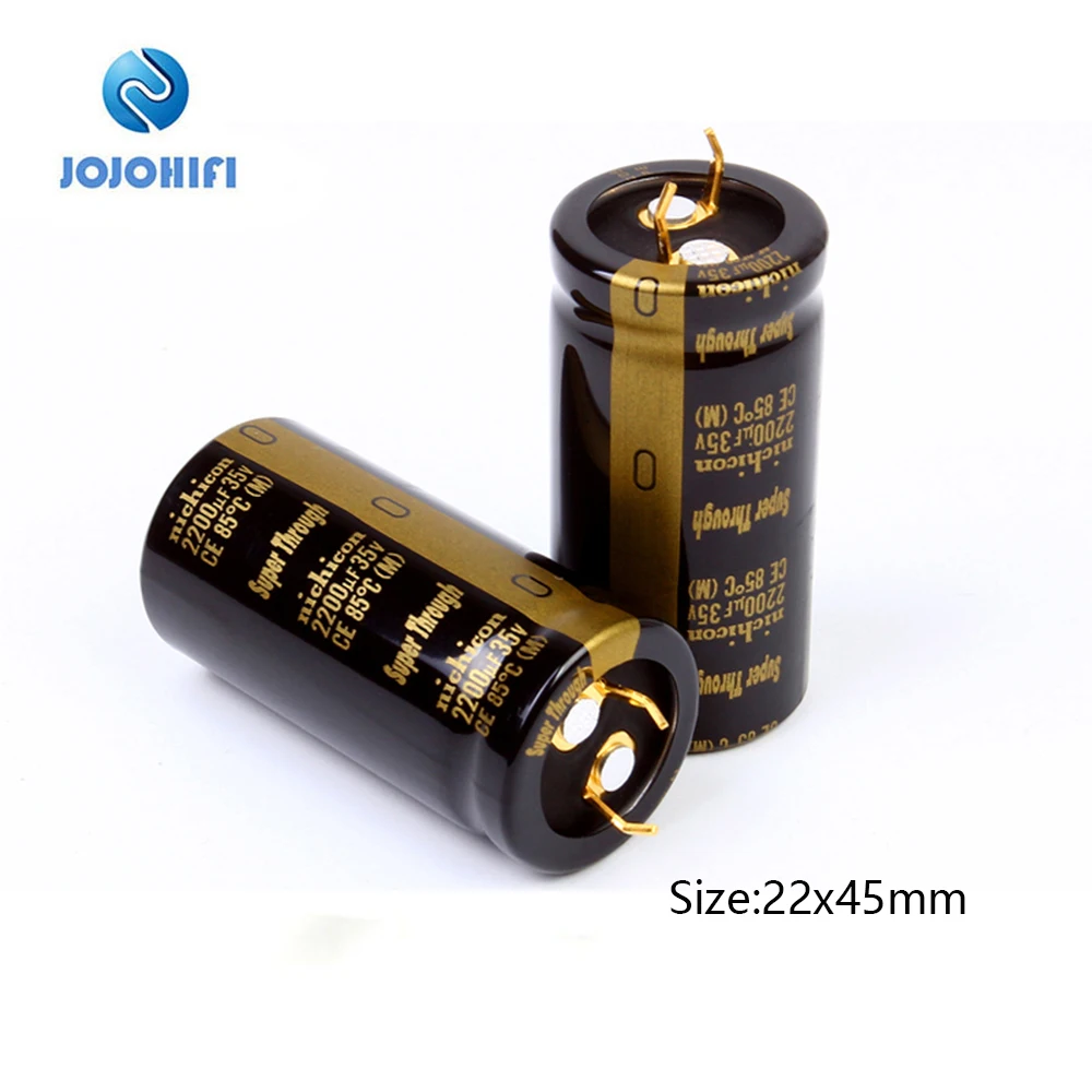 1pcs-5pcs 2200uF 35V Nichicon 22x45mm KG Super Through Pitch 10mm 35V/2200uF Electrolytic Capacitors Gold-plated Copper Feet 2pcs nichicon kx 220uf 450v 30x35mm pitch 10mm 450v 220uf audio electrolytic capacitors w gold plated copper feet