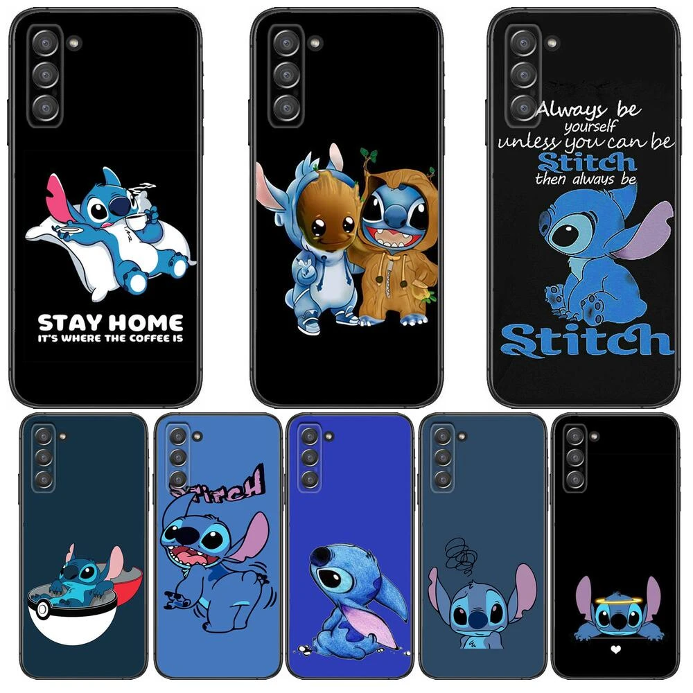 Cute black stitch disney Phone cover hull For SamSung Galaxy s6 s7 S8 S9  S10E S20 S21 S5 S30 Plus S20 fe 5G Lite Ultra Edge|Phone Case & Covers| -  AliExpress