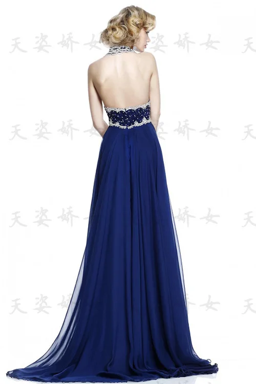 Дешевые robe de soiree новые модные сексуальные платья с открытой спиной Вечерние платья для выпускного вечера с v-образным вырезом и бисером